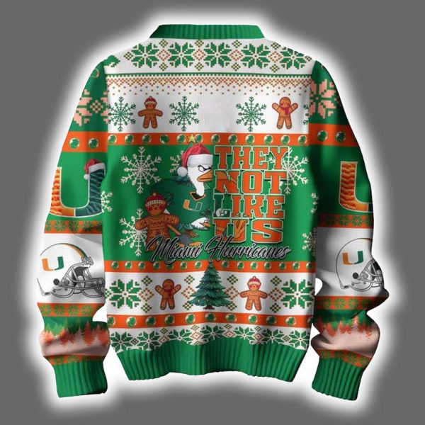 Hurricanes They Not Like Us Ugly Christmas Sweater 3