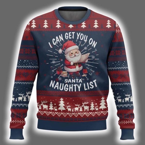 I Can Get You On The Naughty List Ugly Christmas Sweater 2