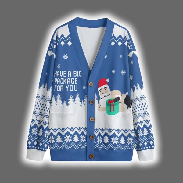I Have A Big Package For You Christmas Cardigan 2