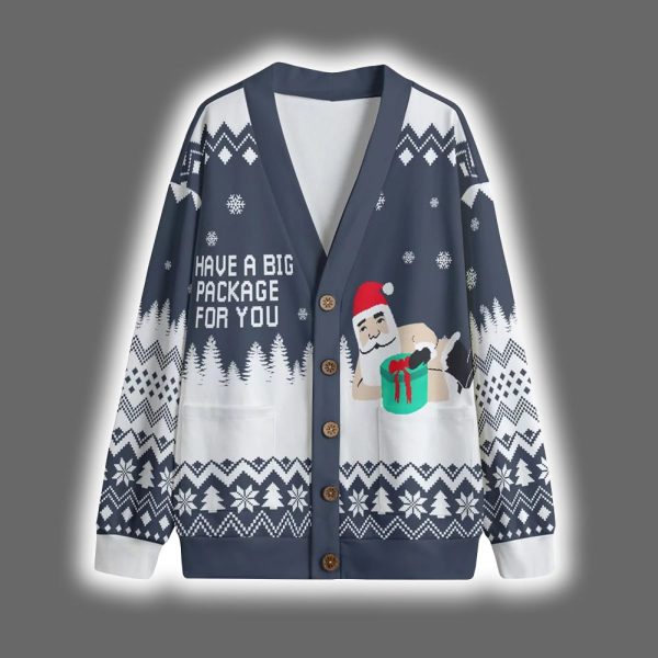 I Have A Big Package For You Christmas Cardigan 4