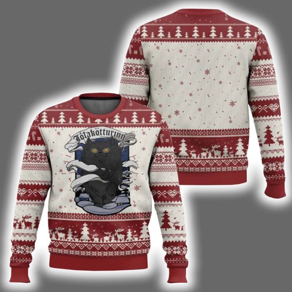 Icelandic Yule Cat Jolakotturinn Ugly Christmas Sweater