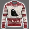 Its Fine Im Fine Everything Is Fine Meowy Catmas Ugly Christmas Sweater 2