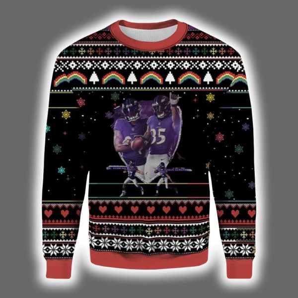 J.K Dobbins And Gus Edwads Ugly Christmas Sweater