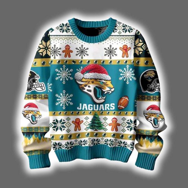 Jaguars They Not Like Us Ugly Christmas Sweater 2