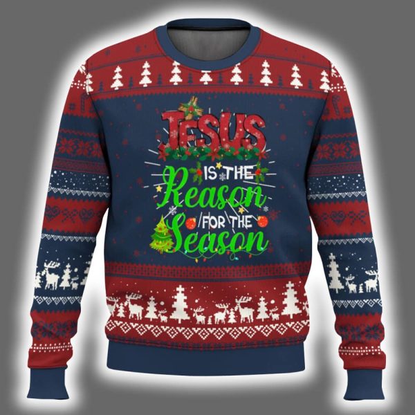 Jesus Is The Reason For The Season Ugly Christmas Sweater 2