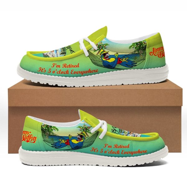 Jimmy Buffett I'm Retired It's 5 O'clock Everywhere Dude Shoes