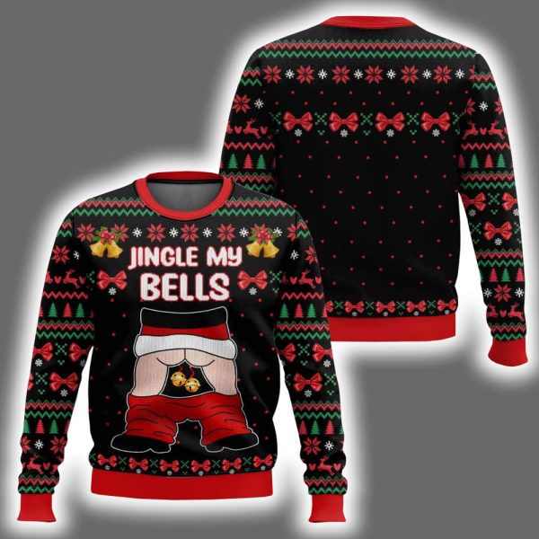 Jingle My Bells Funny Santa Ugly Christmas Sweater
