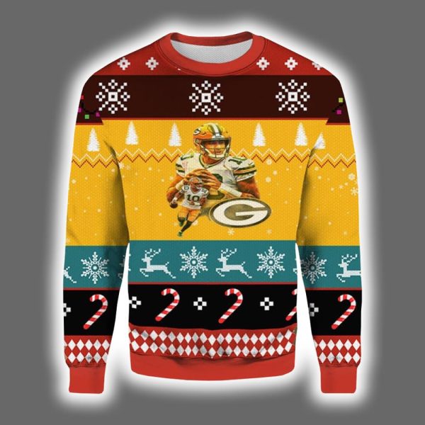 Jordan Love Packers Ugly Christmas Sweater