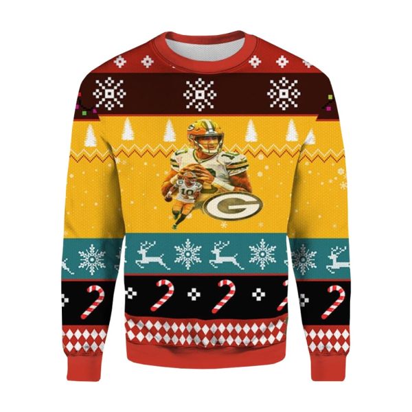 Jordan Love Packers Ugly Christmas Sweater 2