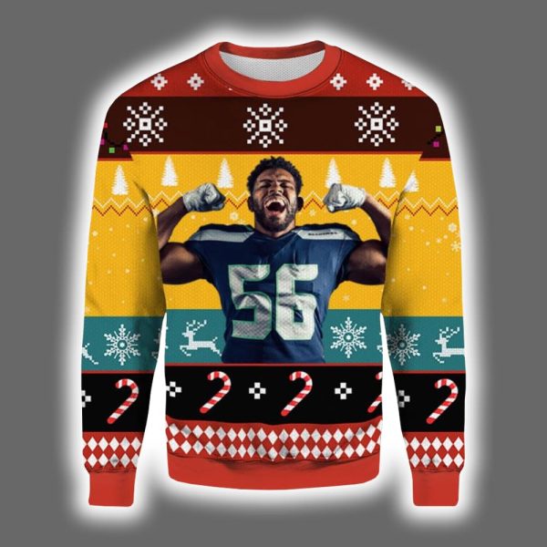Jordyn Brooks Seahawks Ugly Christmas Sweater