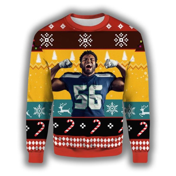 Jordyn Brooks Seahawks Ugly Christmas Sweater 2
