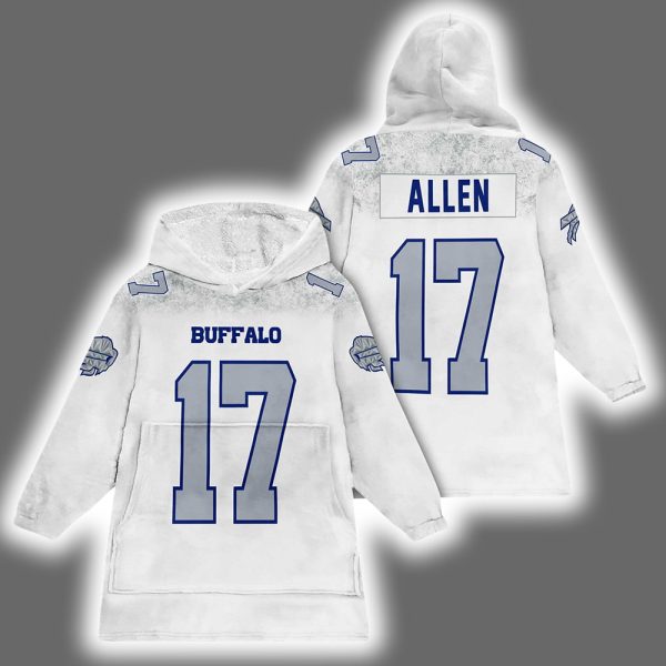 Josh Allen 17 Bills Rivalries Football Unisex Blanket Hoodie