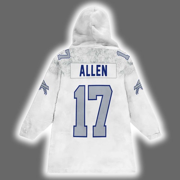 Josh Allen 17 Bills Rivalries Football Unisex Blanket Hoodie 3