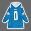 Lions Jahmyr Gibbs 0 Football Unisex Blanket Hoodie 2