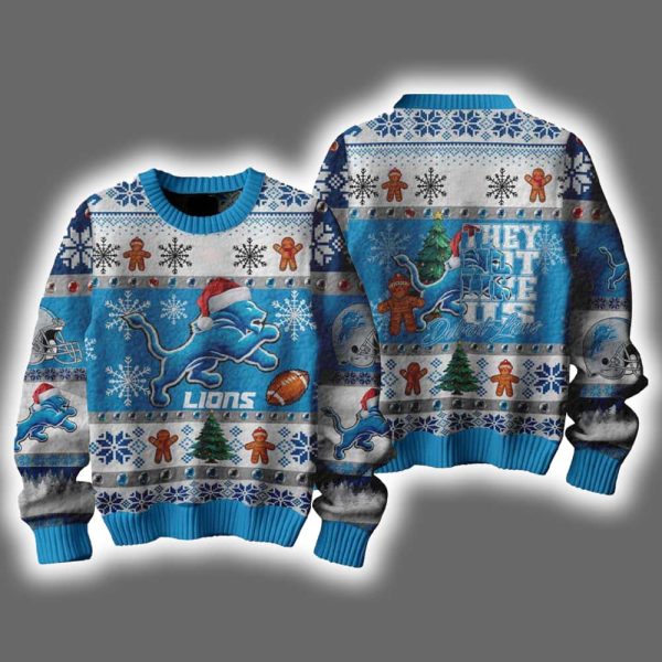 Lions They Not Like Us Ugly Christmas Sweater