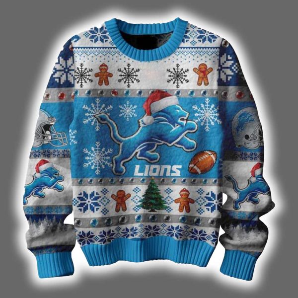 Lions They Not Like Us Ugly Christmas Sweater 2