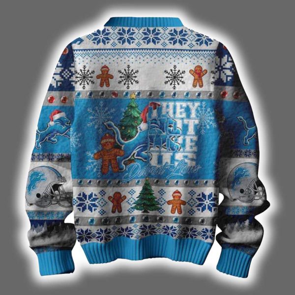 Lions They Not Like Us Ugly Christmas Sweater 3