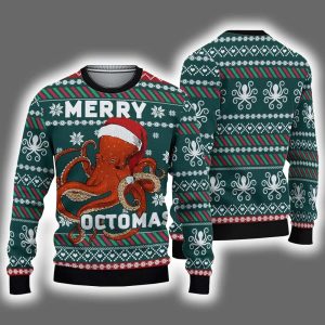 Merry Octopus Ugly Christmas Sweater