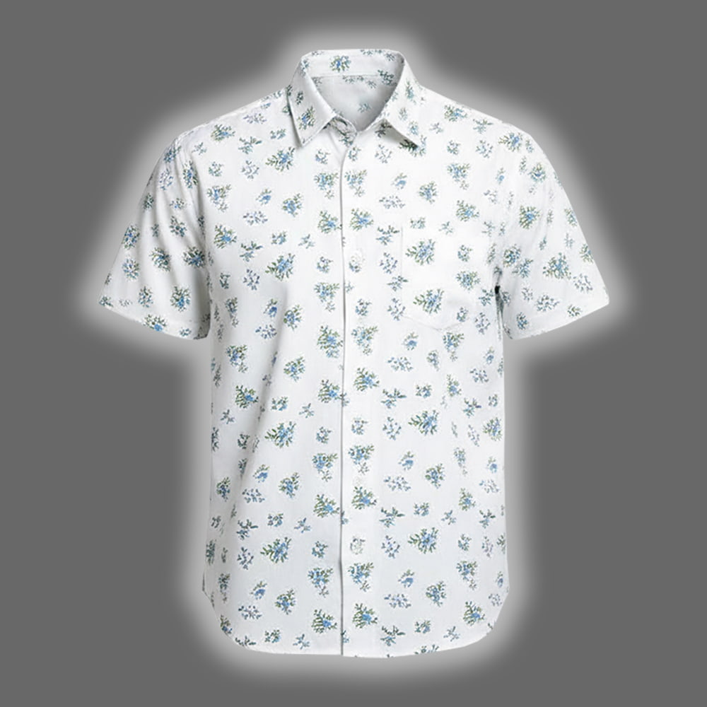 Luigi Mangione Model Spring Summer Floral Shirt Luigi Mangione Model Spring Summer Floral Shirt