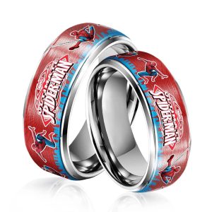 Spider Man Silver Tungsten Ring