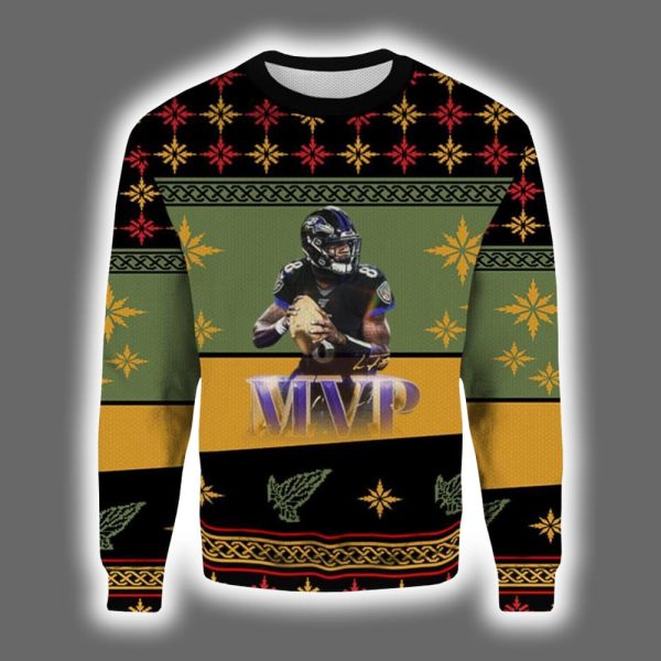 MVP Lamar Jackson Ugly Christmas Sweater