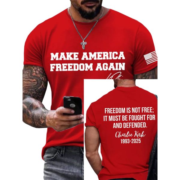 Make America Freedom Again Charlie Kirk Signature Shirt
