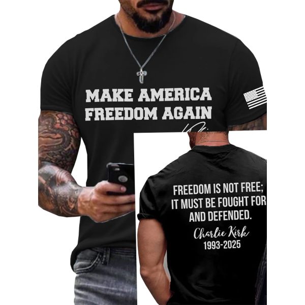 Make America Freedom Again Charlie Kirk Signature Shirt