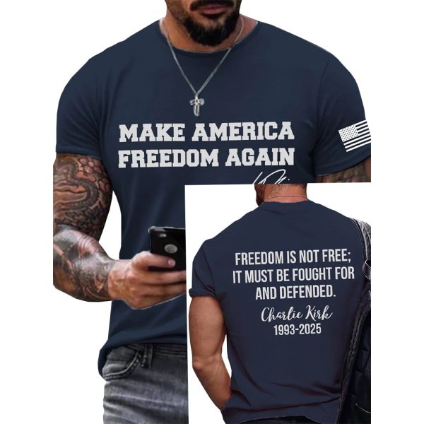 Make America Freedom Again Charlie Kirk Signature Shirt