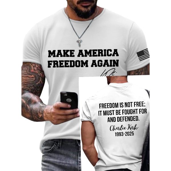 Make America Freedom Again Charlie Kirk Signature Shirt