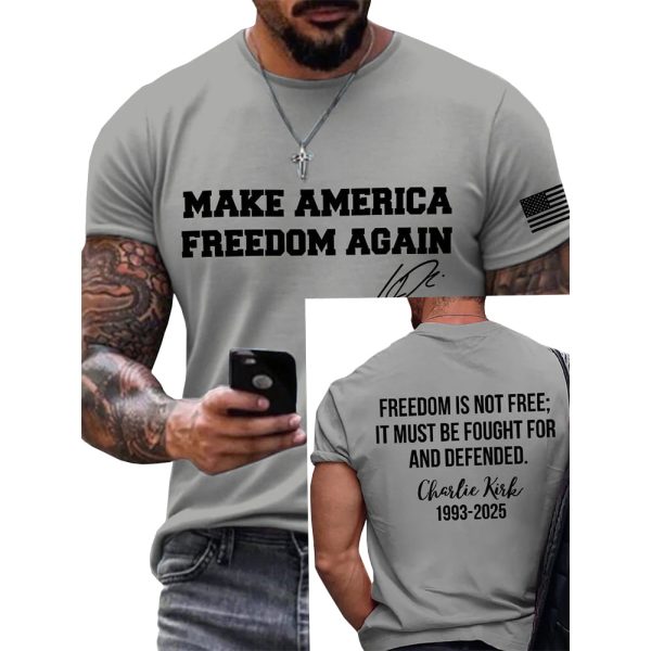 Make America Freedom Again Charlie Kirk Signature Shirt
