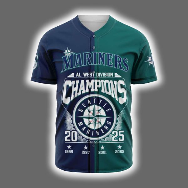 Mariners 2025 AL West Division Champions Jersey 2