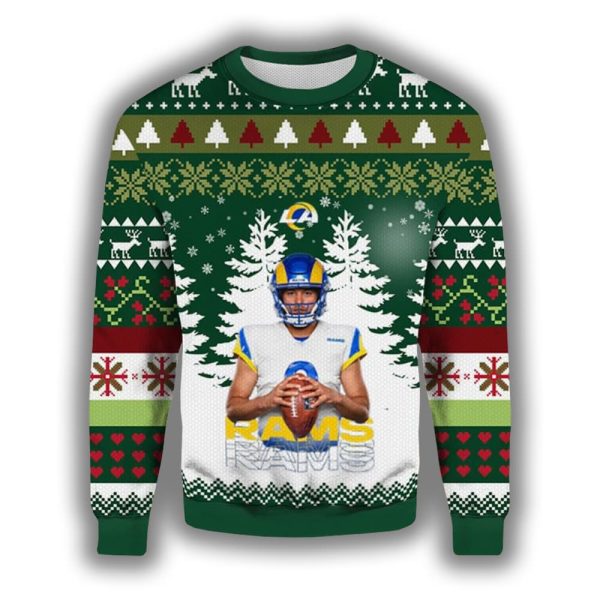 Matthew Stafford Rams Ugly Christmas Sweater 2