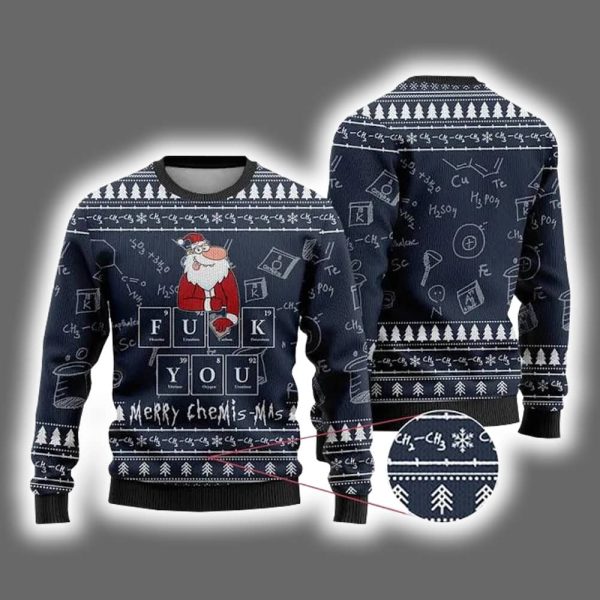 Merry Chemis mas Science Ugly Christmas Sweater 3