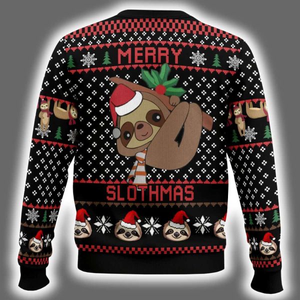 Merry Slothmas Ugly Christmas Sweater 3