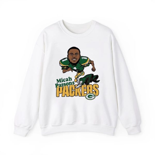 Micah Parsons Caricature Running Packers Shirt 2