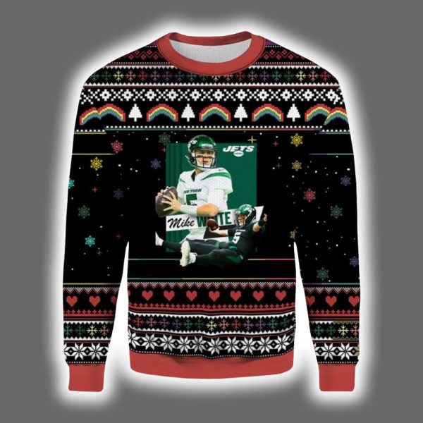 Mike White Jets Ugly Christmas Sweater