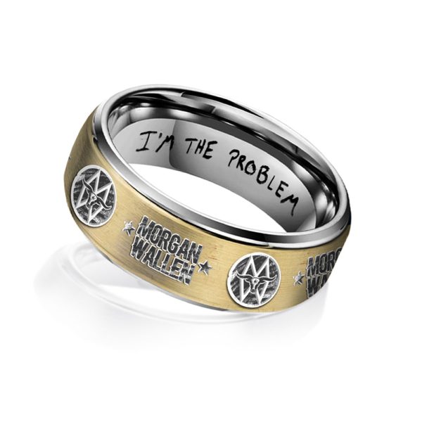 Morgan Wallen Im The Problem Silver Tungsten Ring 2