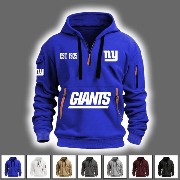 NY Giants Est 1925 Quarter Zip Hoodie