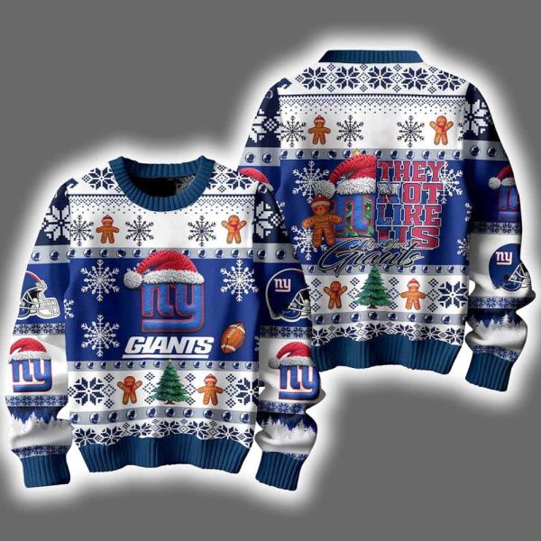 NY Giants They Not Like Us Ugly Christmas Sweater