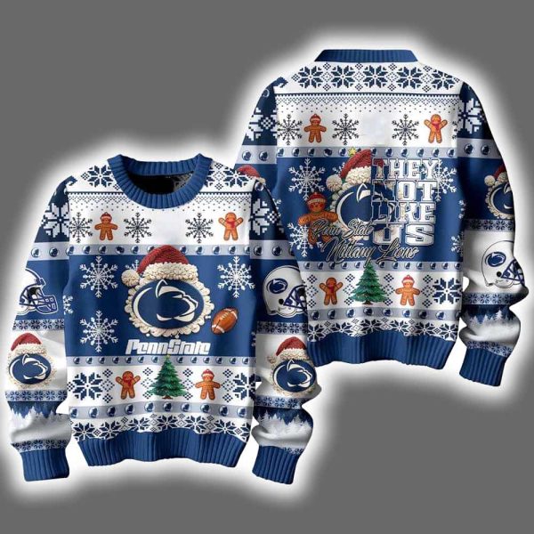 Nittany Lions They Not Like Us Ugly Christmas Sweater
