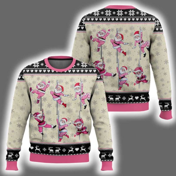 North Pole Dancer Santa Funny Ugly Christmas Sweater