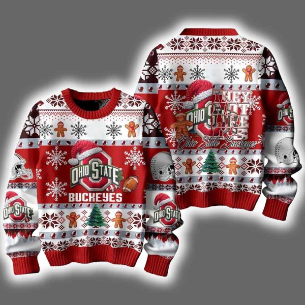 Ohio State They Not Like Us Ugly Christmas Sweater