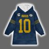Packers Captain Jordan Love 10 Football Blanket Hoodie 2
