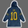 Packers Captain Jordan Love 10 Football Blanket Hoodie 3