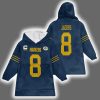 Packers Captain Josh Jacobs 8 Football Blanket Hoodie