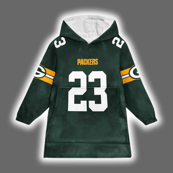 Packers Jaire Alexander 23 Football Unisex Blanket Hoodie