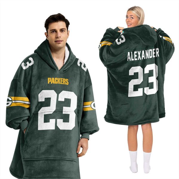 Packers Jaire Alexander 23 Football Unisex Blanket Hoodie 2