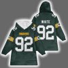Packers Reggie White 92 Football Blanket Hoodie