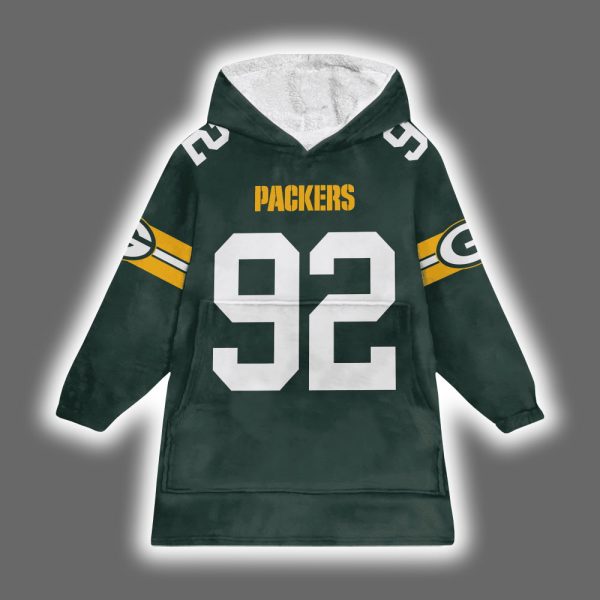 Packers Reggie White 92 Football Blanket Hoodie 2