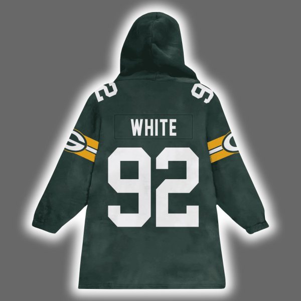 Packers Reggie White 92 Football Blanket Hoodie 3